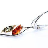 Two-Tone Baltic Amber Drop Earrings