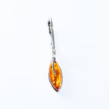 Baltic Amber Marquise Hoop Earrings