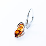 Baltic Amber Marquise Hoop Earrings