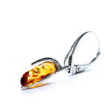 Baltic Amber Marquise Hoop Earrings