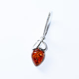 Baltic Amber Teardrop Loop Earrings