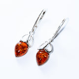 Baltic Amber Teardrop Loop Earrings