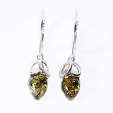 Baltic Amber Teardrop Loop Earrings