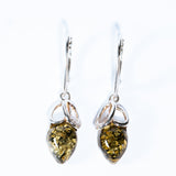 Baltic Amber Teardrop Loop Earrings