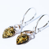 Baltic Amber Teardrop Loop Earrings