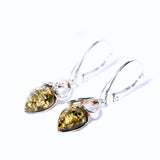 Baltic Amber Teardrop Loop Earrings