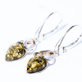 Baltic Amber Teardrop Loop Earrings