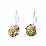 Baltic Amber Teardrop Loop Earrings