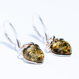 Baltic Amber Teardrop Loop Earrings