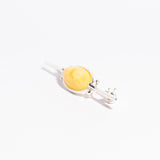 Minimalist Amber Statement Brooch