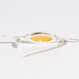 Minimalist Amber Statement Brooch