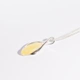 Elegant Amber Curve Pendant Necklace