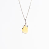 Modern Amber Line Pendant Necklace