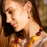 Baltic Amber Teardrop Loop Earrings