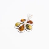 Multicolor Amber Flower Pendant