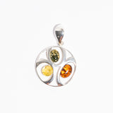 Multicolor-Tone Harmony Amber Pendant