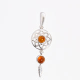 Amber Dreamcatcher Pendant