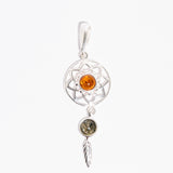 Amber Dreamcatcher Pendant