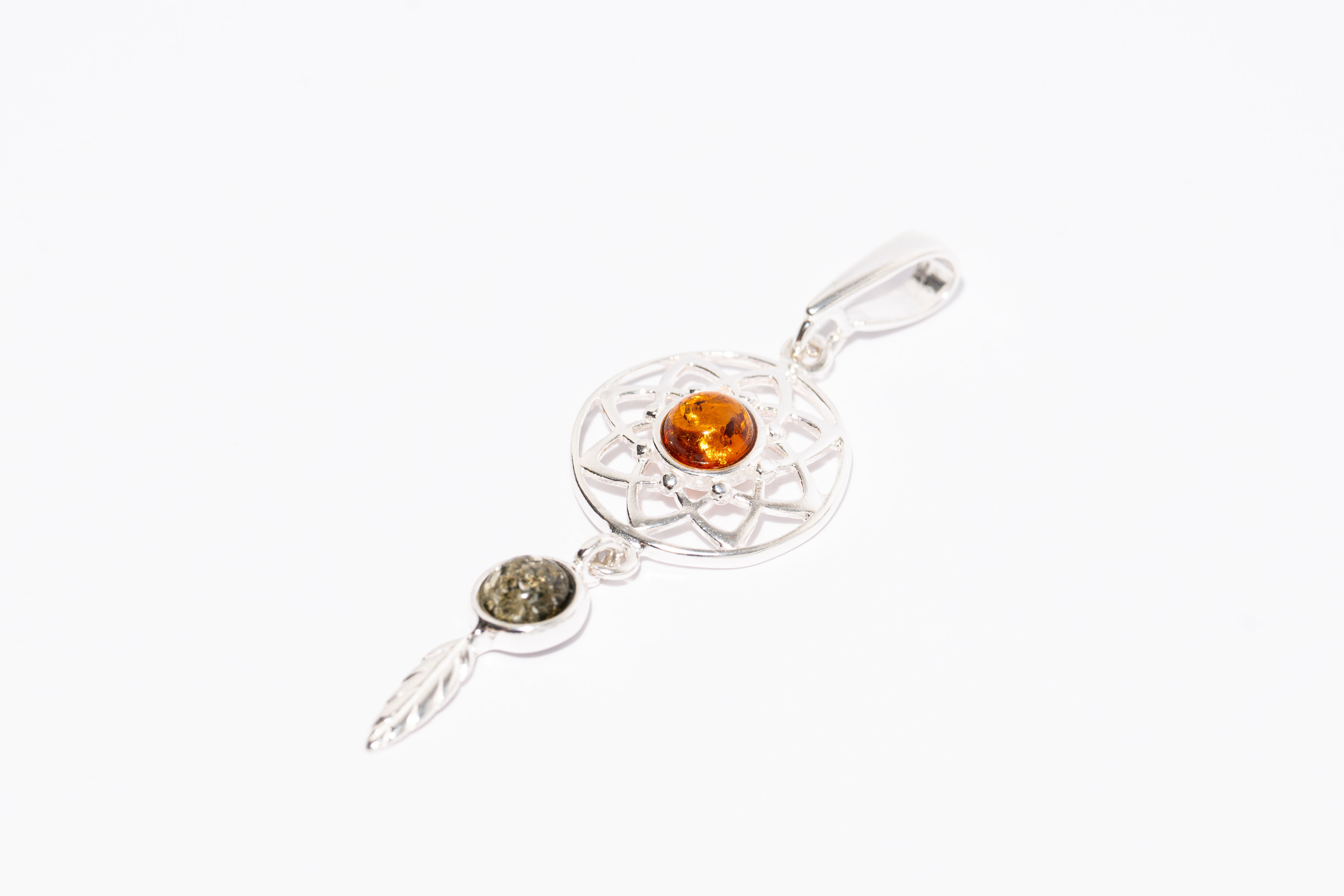 Amber Dreamcatcher Pendant