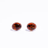 Classic Amber Big Oval Earrings