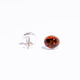 Classic Amber Big Oval Earrings