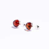 Classic Amber Big Oval Earrings