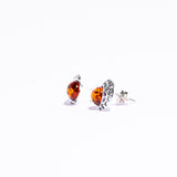 Elegant Amber The moon Earrings stud