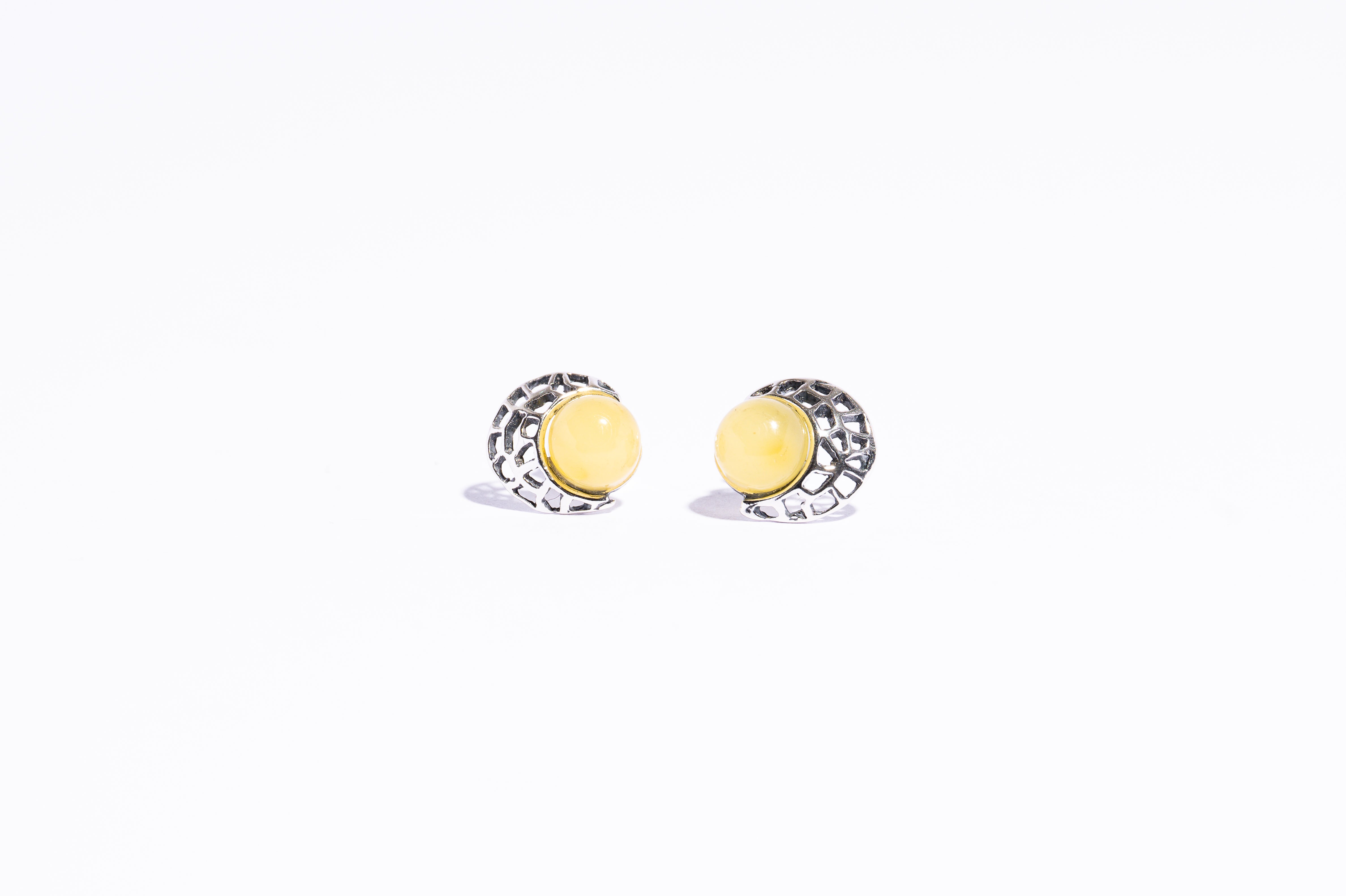 Elegant Amber The moon Earrings stud