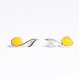 Elegant Key of Note Baltic Amber Earrings Stud