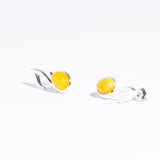 Elegant Key of Note Baltic Amber Earrings Stud