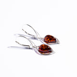 Exquisite Baltic Drop Amber Dangle Earrings