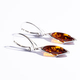 Elegant & Classic Baltic Amber Teardrop Dangle Earrings