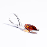 Elegant & Classic Baltic Amber Teardrop Dangle Earrings