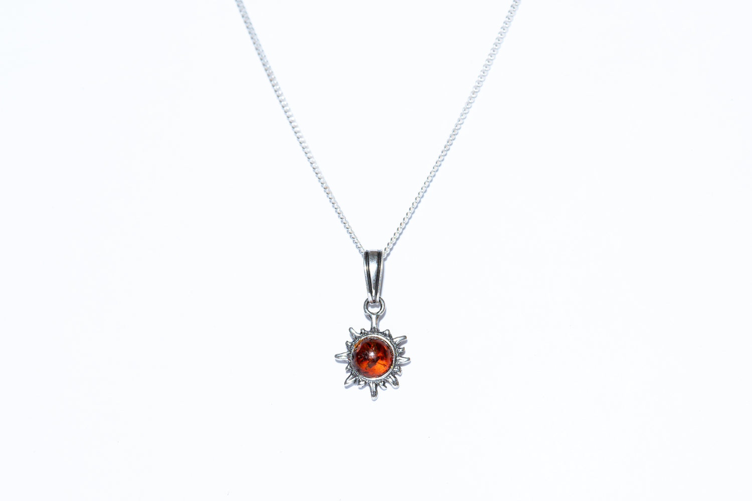 Sunshine Amber Pendant Necklace