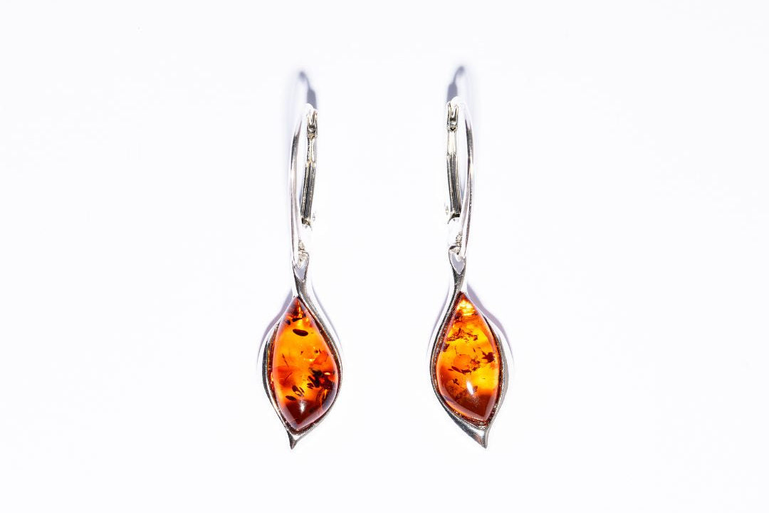 Baltic Amber Classic Teardrop Dangle Earrings