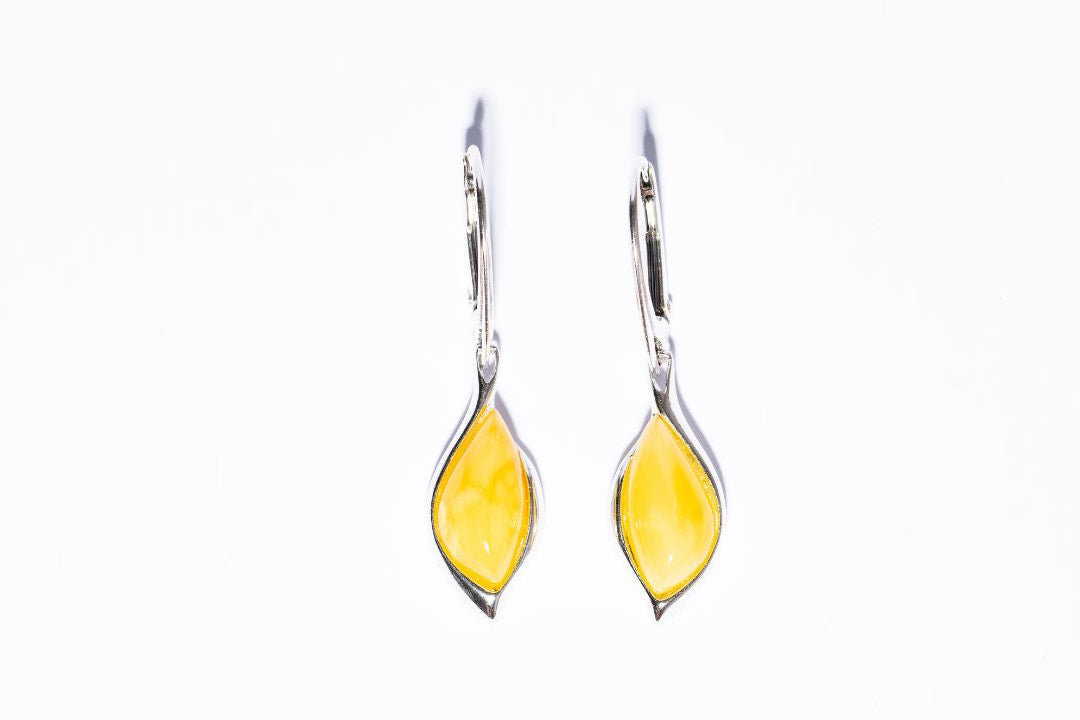 Baltic Amber Classic Teardrop Dangle Earrings