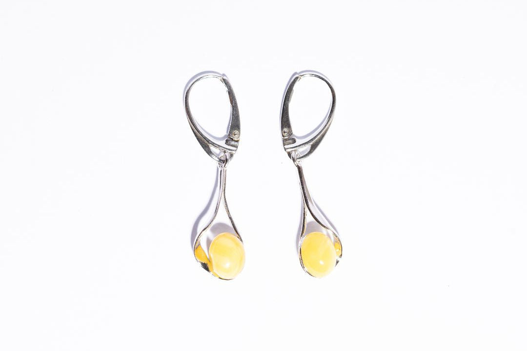 Baltic Amber Classic and Modern Teardrop Dangle Earrings