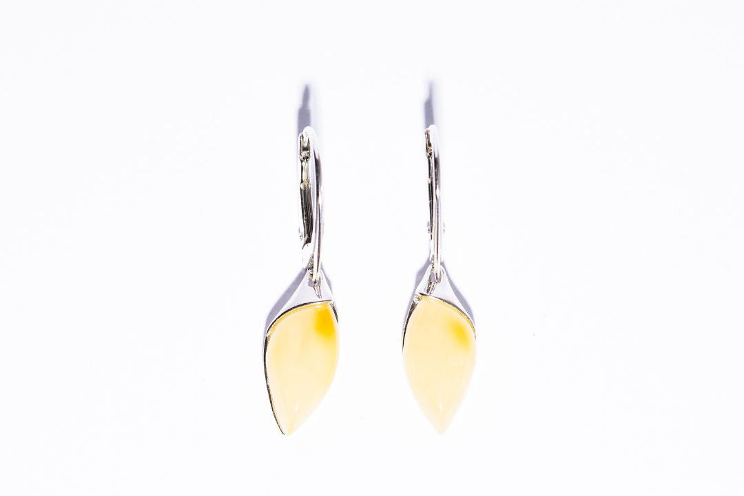 Classic Baltic Amber Teardrop Earrings