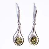 Classic a Drop Baltic Amber Dangle Earrings