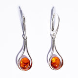 Classic a Drop Baltic Amber Dangle Earrings