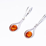 Classic a Drop Baltic Amber Dangle Earrings