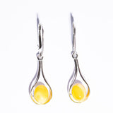 Classic a Drop Baltic Amber Dangle Earrings