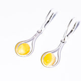 Classic a Drop Baltic Amber Dangle Earrings