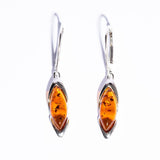 Elegant & Classic Baltic Amber Teardrop Dangle Earrings