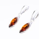 Elegant & Classic Baltic Amber Teardrop Dangle Earrings